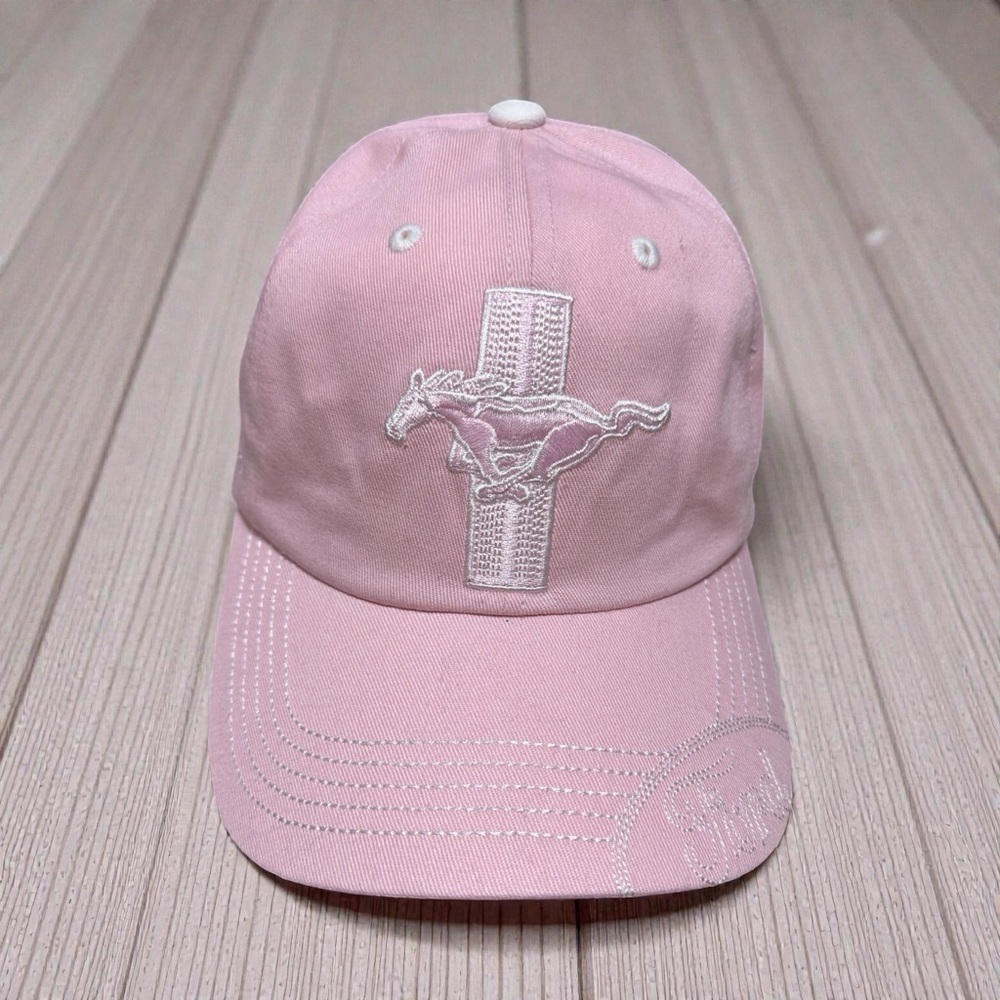 Pink Baseball Cap with Embroidered Logo